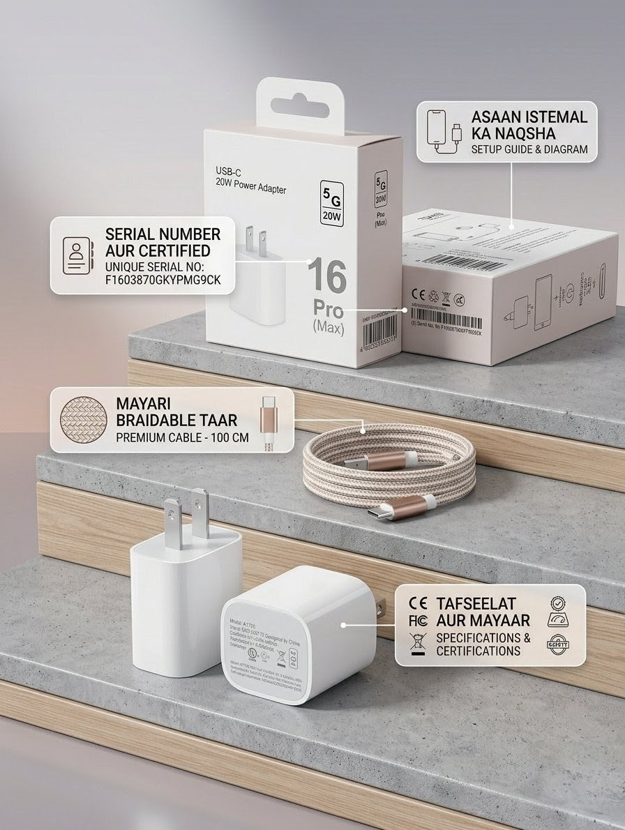 Apple 16 Pro (Max) Edition – 20W USB-C Fast Charger