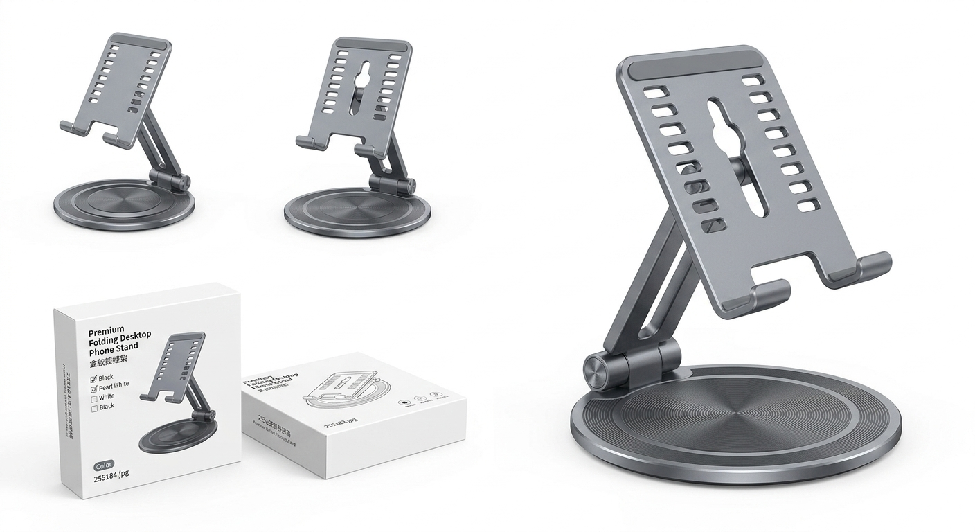 Premium Folding Desktop Phone Stand – Adjustable & Portable