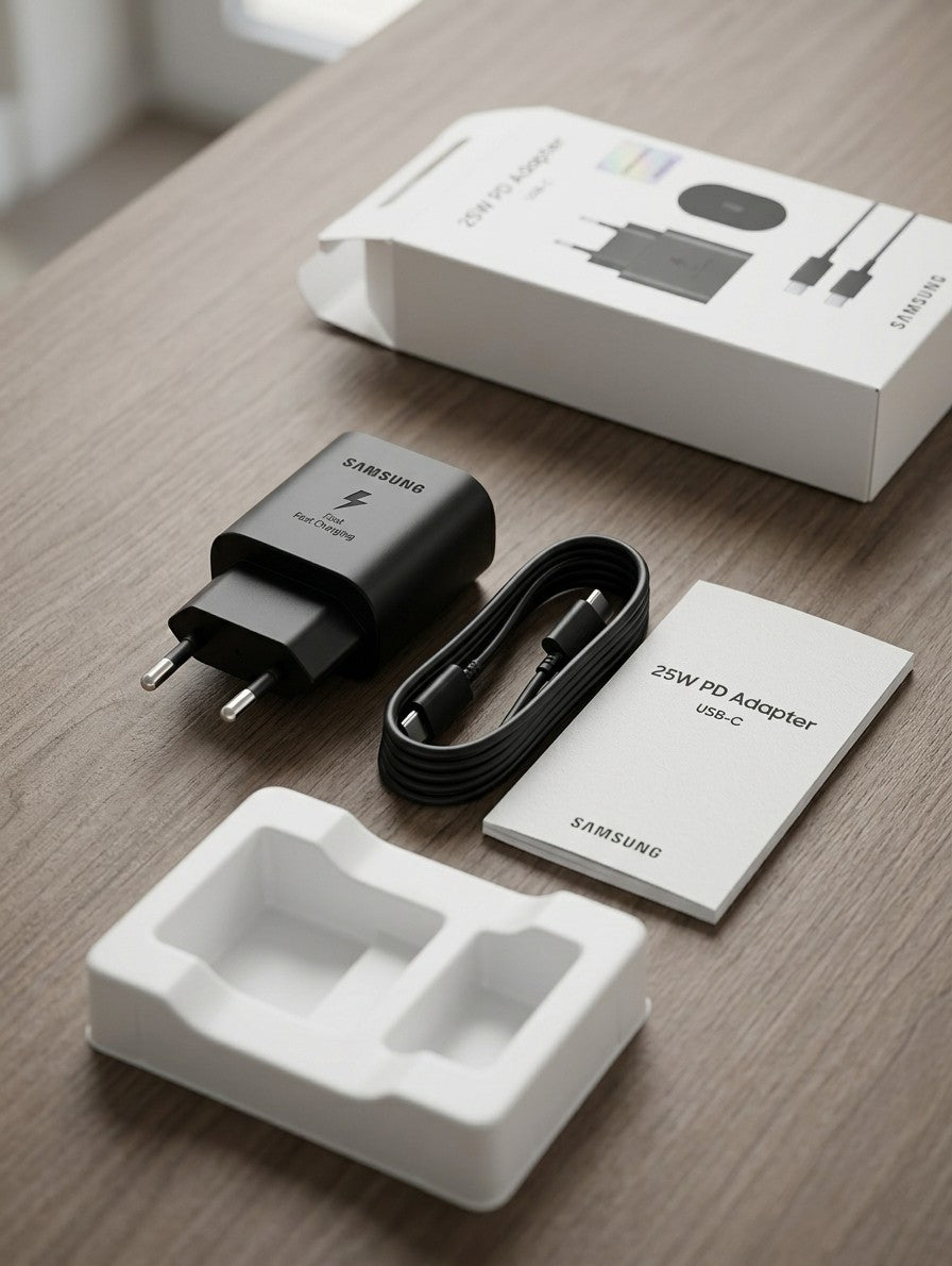 Samsung 25W USB-C Super Fast Charger – PD 3.0 Adapter with Type-C Cable