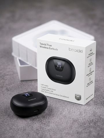 Toocki True Wireless Earbuds – Hi-Fi Audio with ENC & LED Display Case